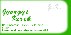 gyorgyi kurek business card